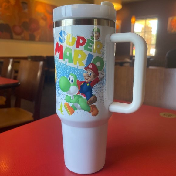 Custom Nintendo Super Mario Bros Tumbler 40 oz tumbler with hand… - Picture 3 of 6